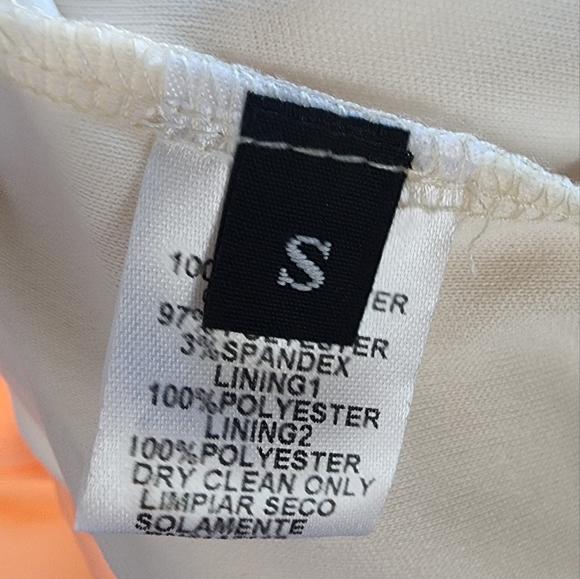 Gorgeous romper. Willy Jay's. Size S. Neon orange top and Ivory shorts. - Picture 7 of 7